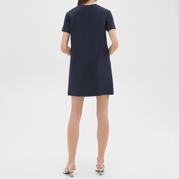 Theory V-Neck Banded Shift Dress - Picture 2 of 6